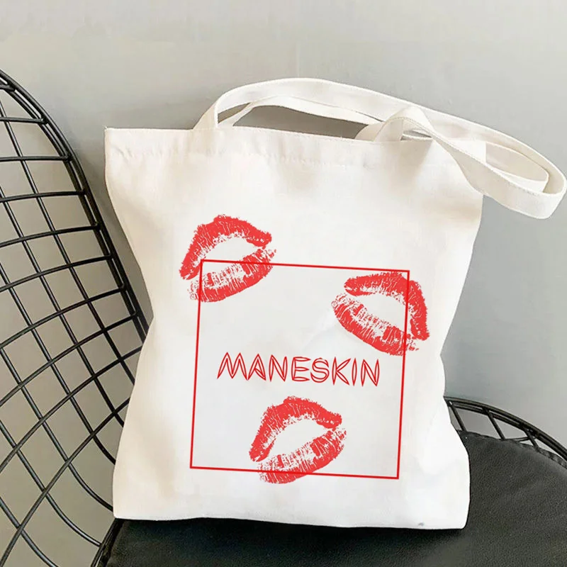 Покупательница обичам мъжката кожа с принтом Kawai Чанта Harajuku женствена чанта за пазаруване Холщовая чанта за пазаруване чанта за момичета чанта Чанта на рамото Изображение 3