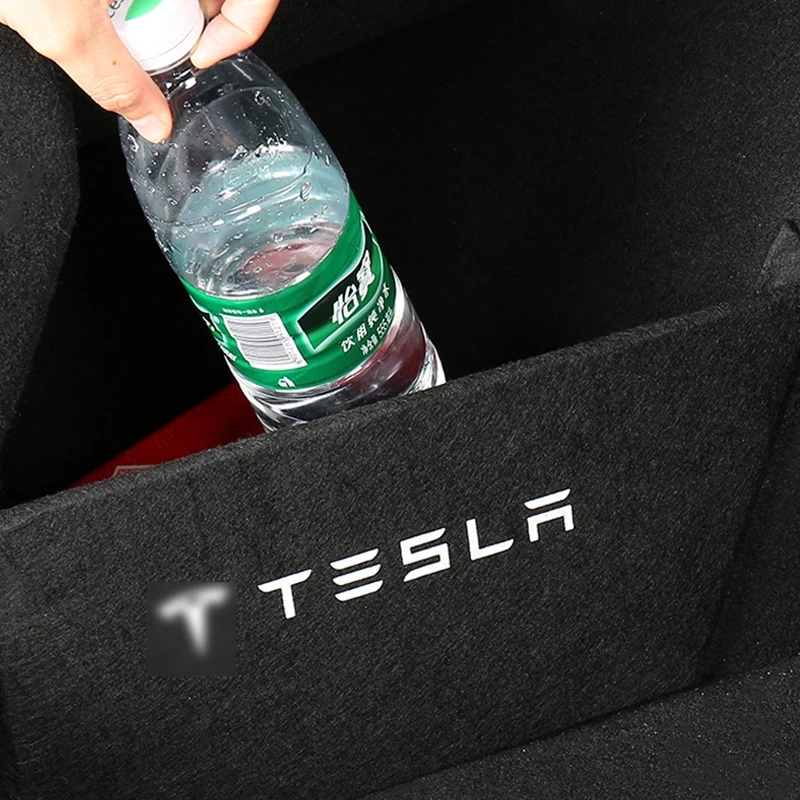 Страничният Панел Организатор за Съхранение в багажника на колата За Tesla Model 3 2021 Автомобили Задната Кутия с Прегради за съхранение, Разделяне на Багажника Аксесоари Изображение 3