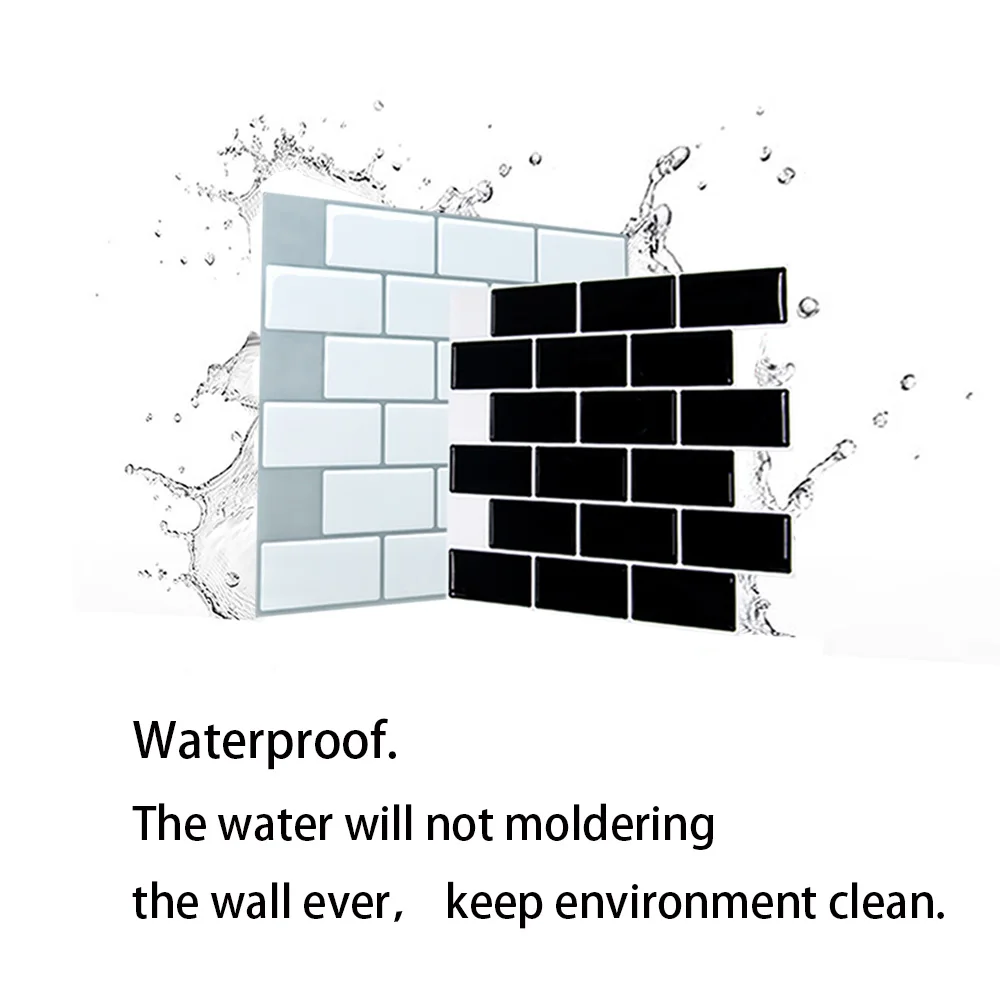 Мозайка Декоративни стенни плочки се Изчиства и се поставя в Етикети на черна плочки метрото Изображение 2