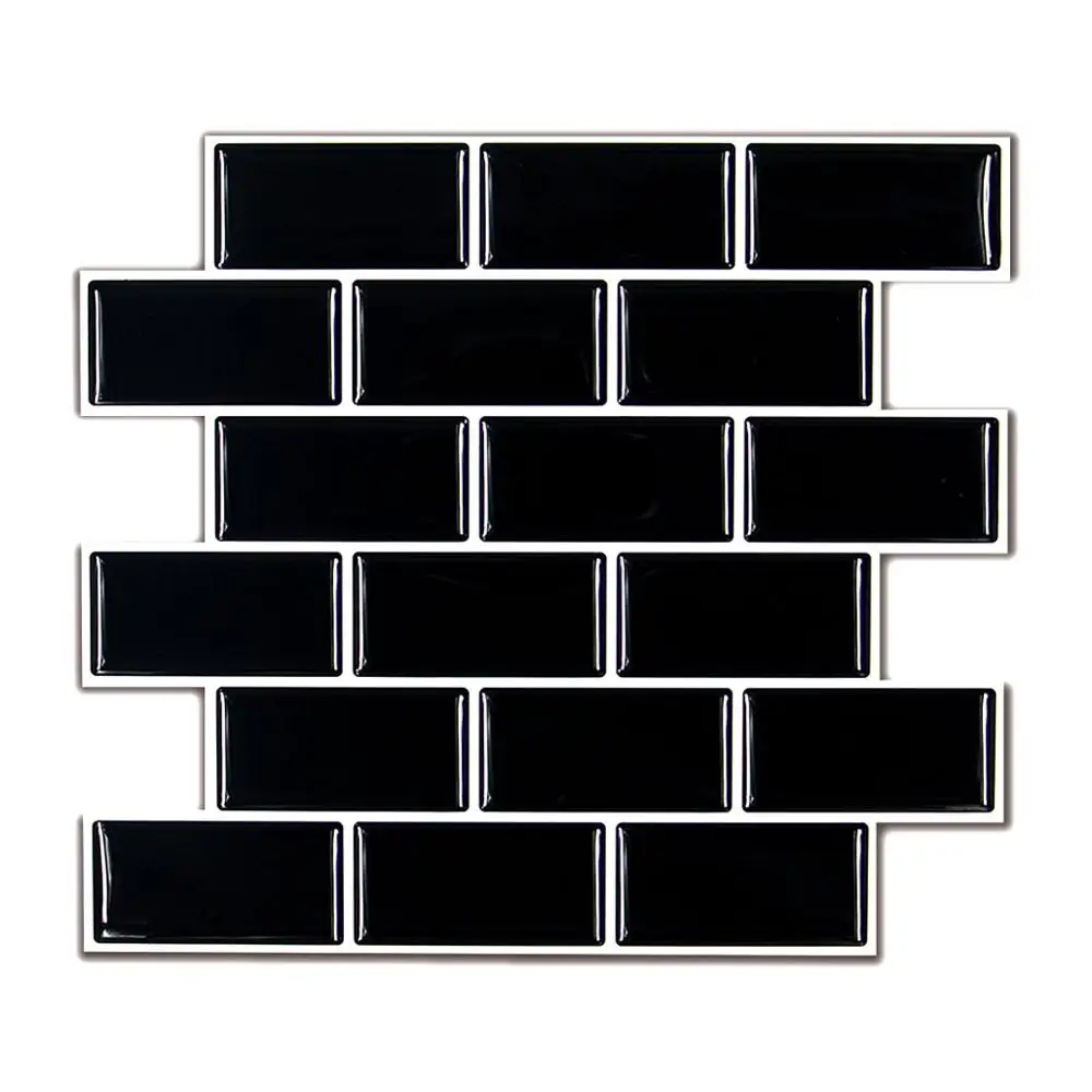 Мозайка Декоративни стенни плочки се Изчиства и се поставя в Етикети на черна плочки метрото Изображение 5