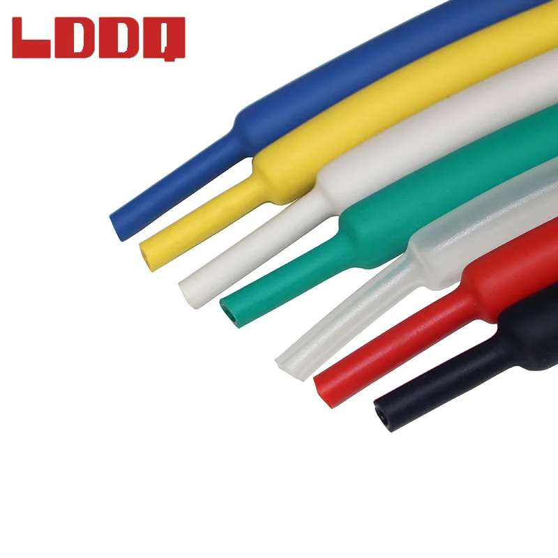 LDDQ 50 м 3:1 Свиване тръба лепило с лепило Водоустойчив Диаметър 9,5 мм Семицветная кабелна прикачване Свиване тръба термореактивный Изображение 4