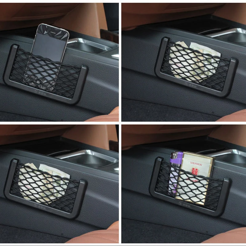 Притежателя, номер на Окото чанта за съхранение на Седалката Гъвкава Мрежа Задната част на Задната част на Капака на Багажника Органайзер за съхранение на Чист SUV Автоаксесоари Покет клетка Изображение 3