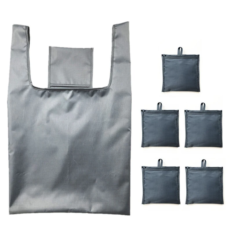 Водоустойчива чанта с Голям капацитет за Многократна употреба ЕКО Полиэстеровые Преносими Чанта През Рамо Сгъваеми Пазарски чанти Плат Оксфорд Изображение 1
