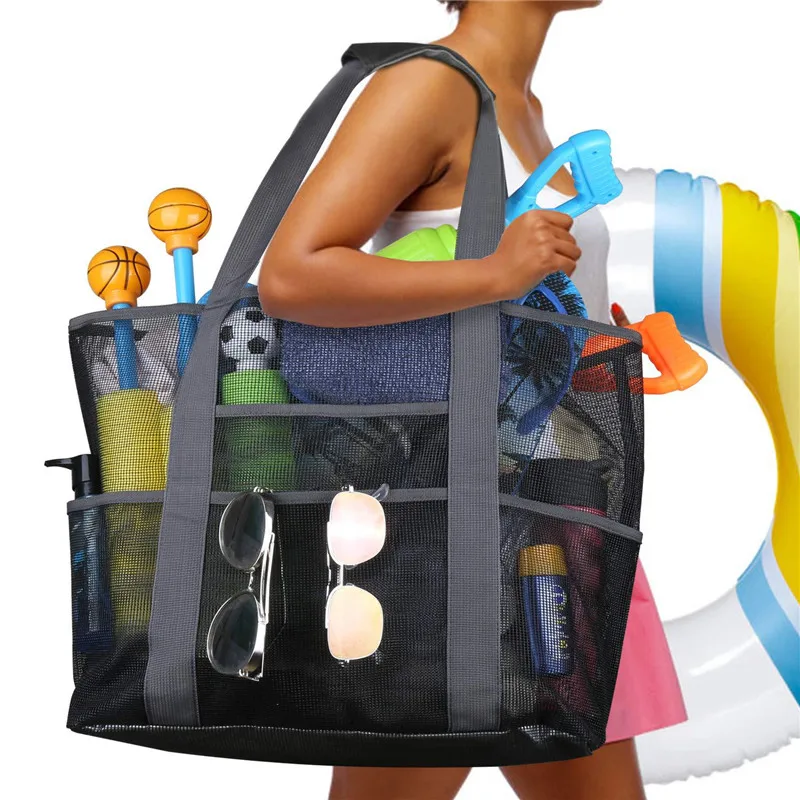 Окото е Прозрачна чанта с голям капацитет Двупластова имат Окото Чанти за съхранение на Плажната чанта Домашна Организация за Съхранение Чанта за къпане Изображение 1