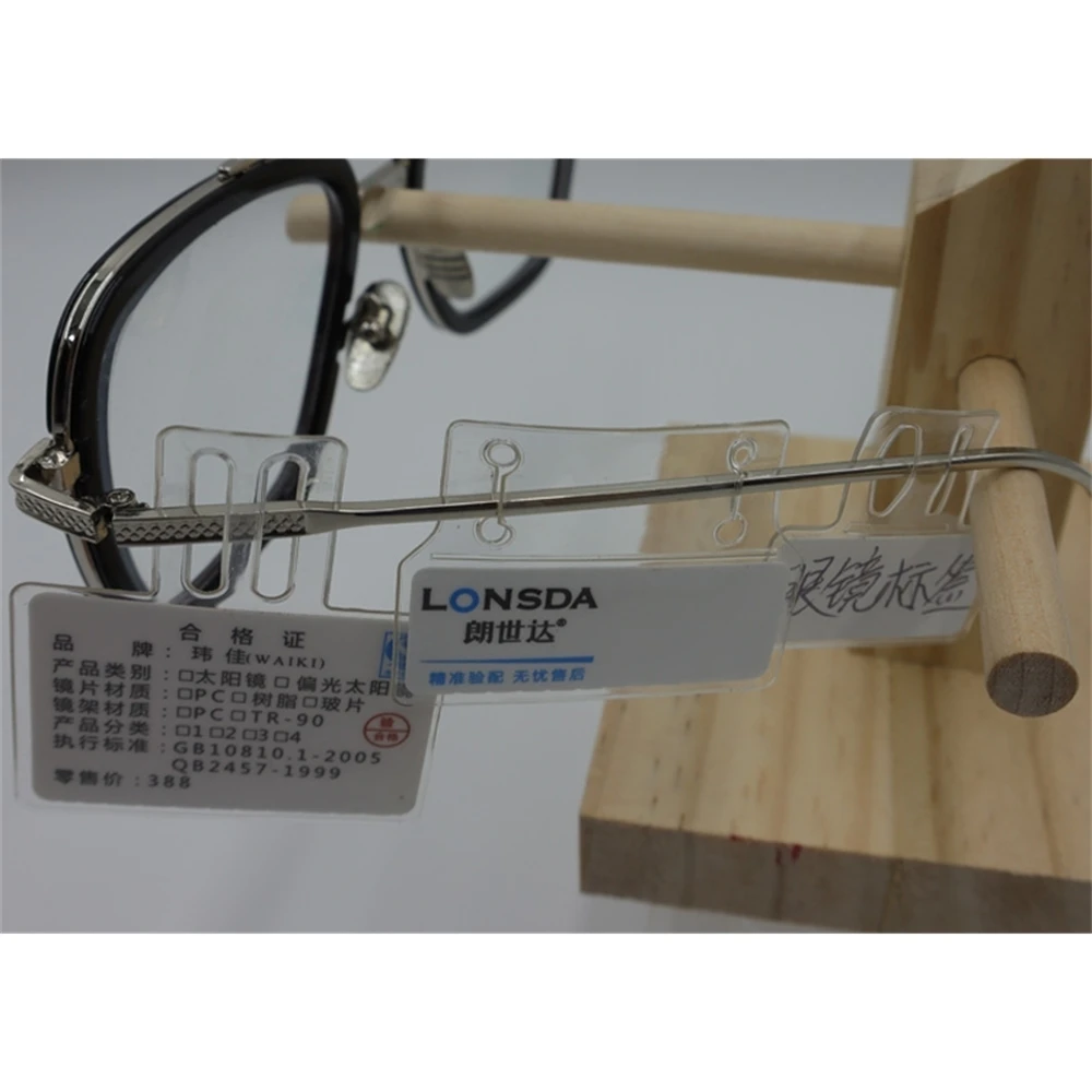 Оптична Етикет Прозрачен Винил Втулка на Въздушната Очила Бележки Етикет За Бижута PVC Калъф Плик Лист Рамка, Държач За Карти Изображение 3