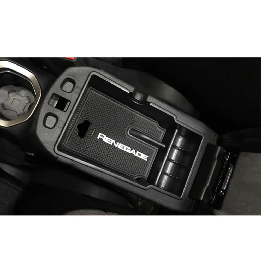 Кутия централен подлакътник на автомобила Кутия с Подлакътник на Централната Конзола на Автомобила жабката на Второ Хранилище За Jeep Renegade 2016 2017 Аксесоари Изображение 1