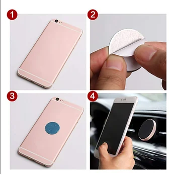 Универсален Автомобилен Притежателя на телефона Магнитен вентилационна (противовакуумна) канална Клапа за iPhone Поставка за смартфон Притежателя магнит за iPhone Samsung Xiaomi Автомобилен GPS 1