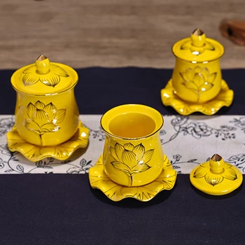 Китайска Керамика Украса за чаши за вода Гуаньинь Инструменти за чаши за Светена Вода Украса на Залата на Буда Традиционните удобства на Буда