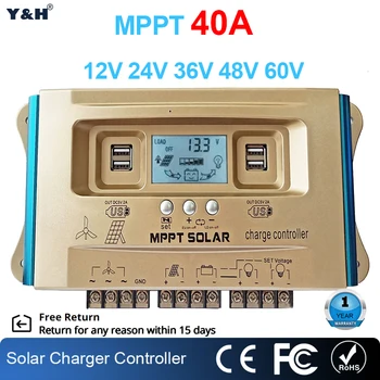 Ред Mppt 60a Lcd дисплей контролер за слънчеви зареждане 12 24 36 48 в автоматичен регулатор на заряд на батерията слънчеви панели за максимално вход за постоянен ток 190в > Електрическо оборудване и консумативи / www.yorkshireclaims.co.uk 11