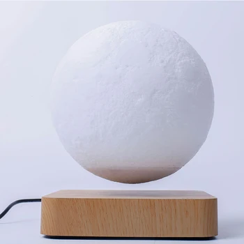 Творчески Луксозен Интелигентен Дисплей Магнитна Левитация Луна LED нощна светлина 3D Печат Плаващи Аксесоари За декорация на Дома и Модерни 2
