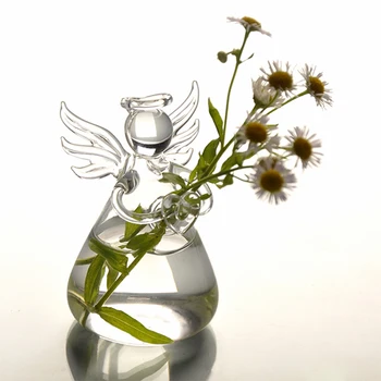 Мини-Цвете Ангел Подвесная Стъклена Ваза Сеялка Ваза За Растения, Аквариум, Терариум Бутилка 1