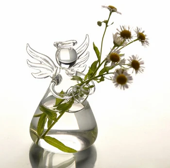 Мини-Цвете Ангел Подвесная Стъклена Ваза Сеялка Ваза За Растения, Аквариум, Терариум Бутилка 2