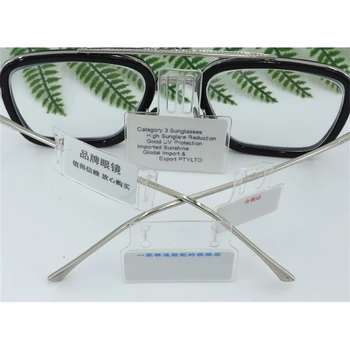 Оптична Етикет Прозрачен Винил Втулка на Въздушната Очила Бележки Етикет За Бижута PVC Калъф Плик Лист Рамка, Държач За Карти 2