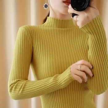 Ред Hirsionsan кашмир основни пуловери женски нови есенно-зимни с дълъг ръкав обикновен дамски пуловери топъл мек трикотаж жилетка > Пуловер / www.yorkshireclaims.co.uk 11