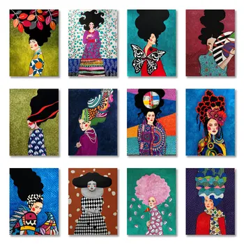 Ред Абстрактно изкуство цветен живопис върху платно африкански жени и деца живопис върху платно в скандинавски стил и живопис за декорация на интериора > Начало декор / www.yorkshireclaims.co.uk 11