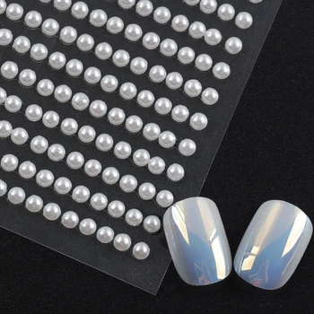Акрилни Етикети с имитация на перли Стикер Самозалепващи Кристали направи си САМ Сватбени етикети за нокти Бижута и Аксесоари 1