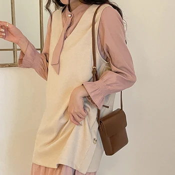 2021 Модерна Нова Ежедневни дамски чанта Топ Дизайн-Високо Качество на Сладко чанта през рамо Плътен цвят Сладък дамски чанти за рамо
