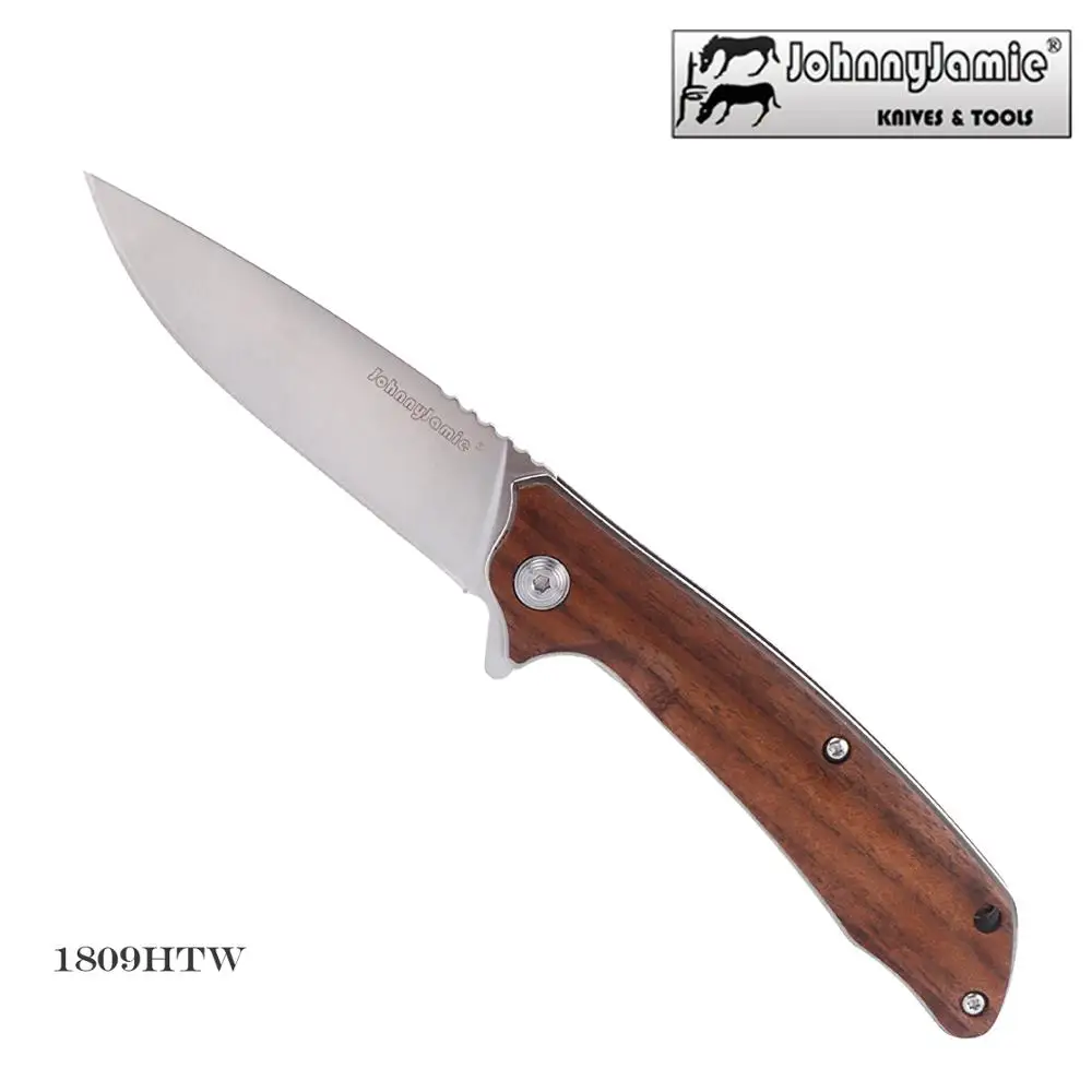 JohnnyJamie Сгъваем Нож Преносим Джобен Дървен Сгъваем Нож Къмпинг Ловен Нож За Нарязване на Плодове Ножове Външни Инструменти EDC Нож Изображение 2