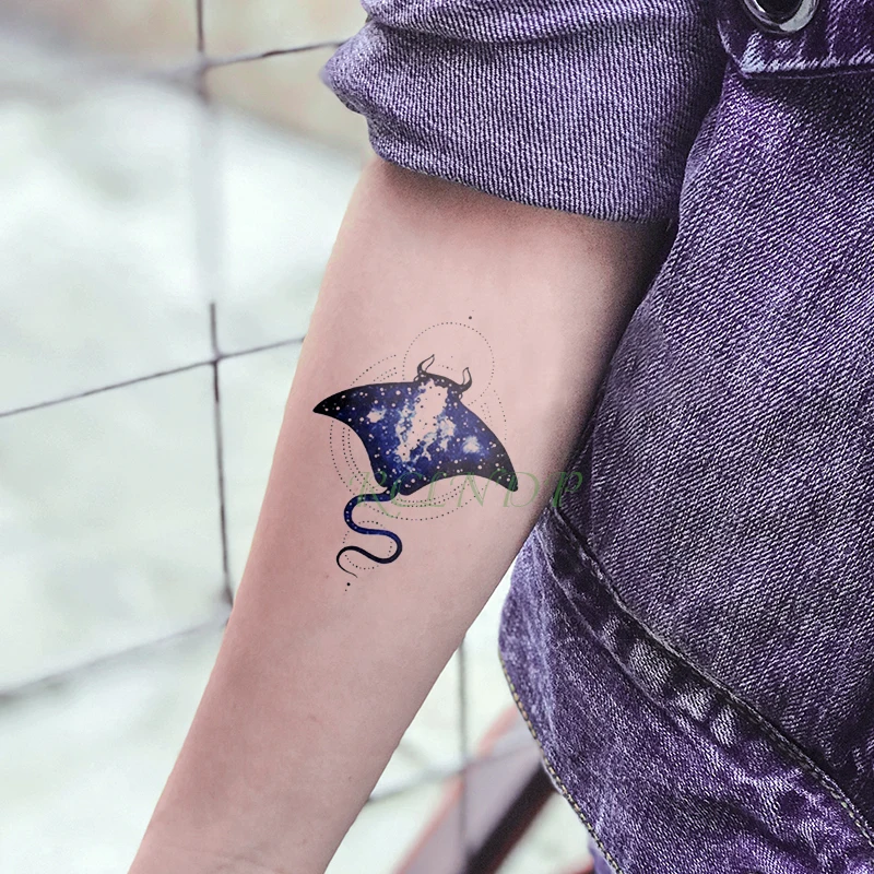 Водоустойчив Временна татуировка Стикер змия луната малък размер художествена татуировка флаш татуировка фалшиви татуировки за деца, жени, мъже, момичета Изображение 2