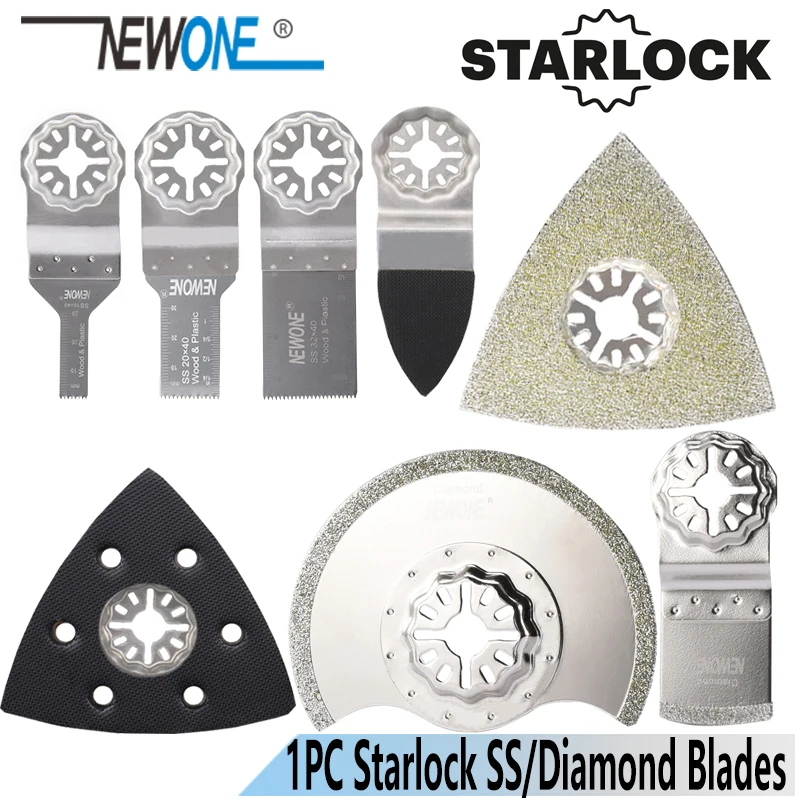 NEWONE Starlock 1 бр. Остриета за триони от неръждаема стомана/диамант триони са подходящи за електрически колебания инструменти многоинструментальные остриета за подстригване Изображение 1