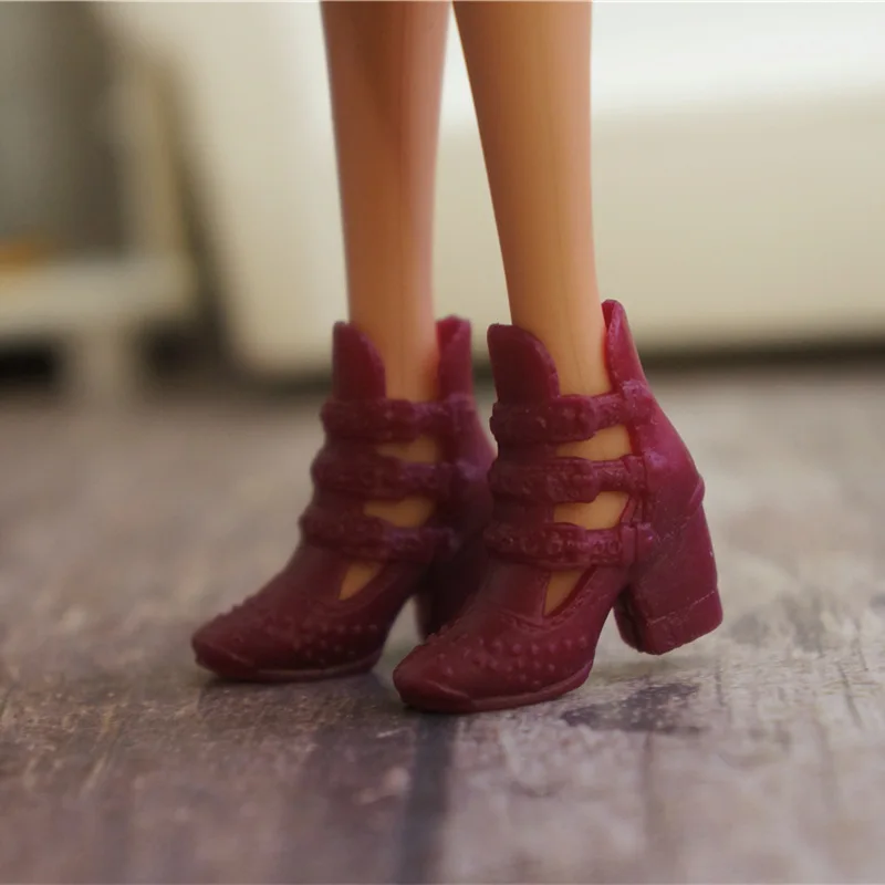 Обувки на токчета за Барби оригиналната кукла 1/6 bjd аксесоари маратонки boneca princesas сандали zapatos бял черен детски играчки за момичета Изображение 1