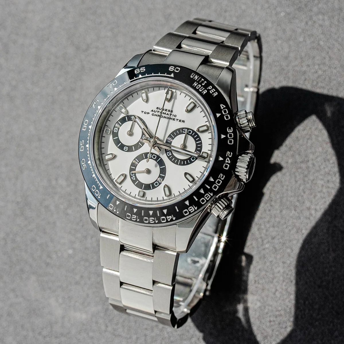 Sugess Panda 7750 Механизъм Автоматичен механичен Хронограф часовник е Водоустойчив Мъжки часовник за гмуркане Керамични bezel Подарък за Ден-Тон Изображение 1