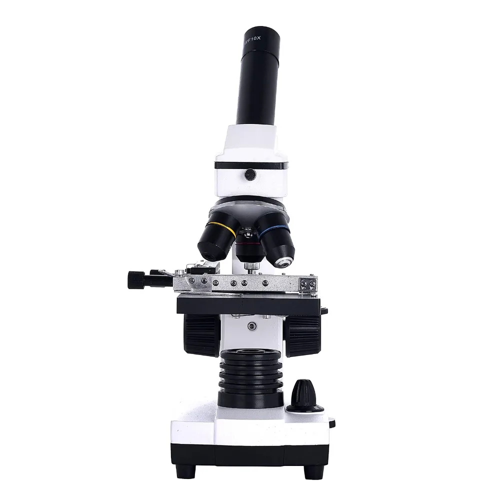 640X Биологични Микроскопи Студентски Образователен Монокулярный Микроскоп с LED Лампа Matal Изображение 3