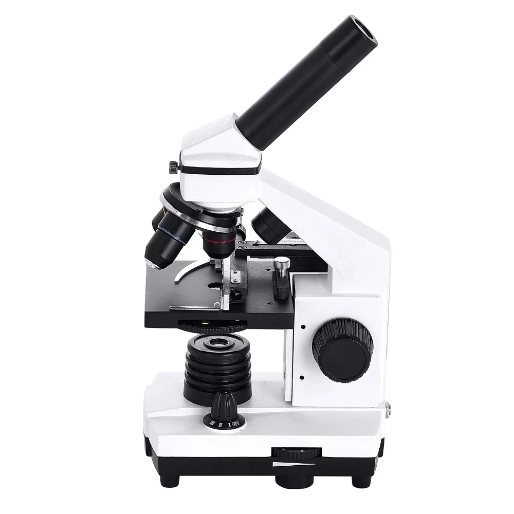 640X Биологични Микроскопи Студентски Образователен Монокулярный Микроскоп с LED Лампа Matal Изображение 5