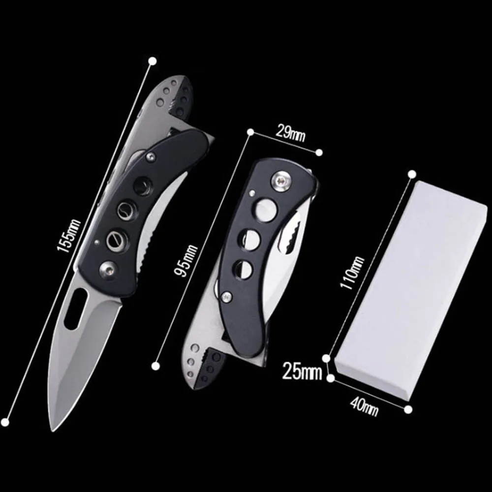 Многофункционален Гаечен Ключ, Отварачка Открит Къмпинг Сгъваем Джобен Нож Преносим EDC Инструмент Отвертка Кутия Нож Ножове за оцеляване Изображение 5