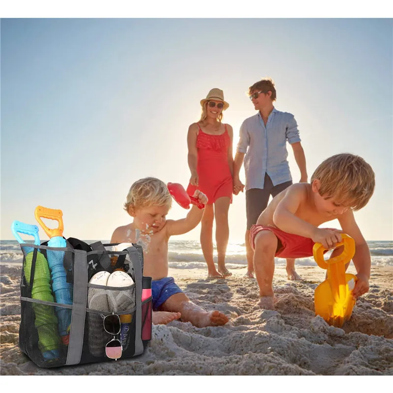 Окото е Прозрачна чанта с голям капацитет Двупластова имат Окото Чанти за съхранение на Плажната чанта Домашна Организация за Съхранение Чанта за къпане Изображение 5