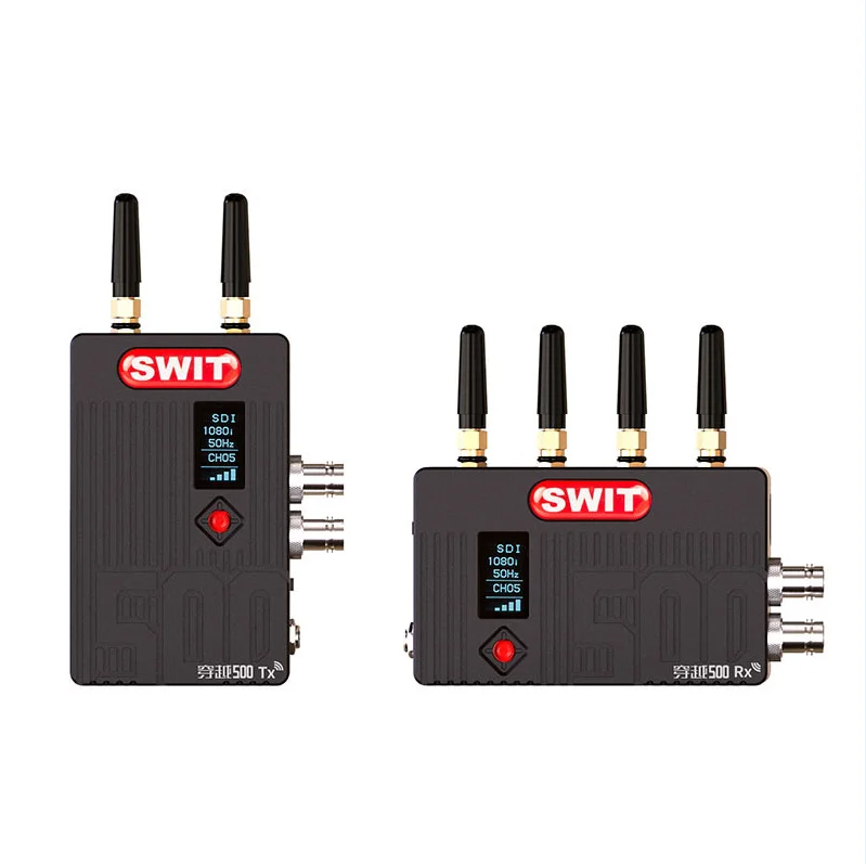 SWIT FLOW500 500-подножието Безжична Система за Пренос на Видео за SDI/HDMI Камера Изображения на HD Видео Предавател Приемник TX / RX КОМПЛЕКТ Изображение 2