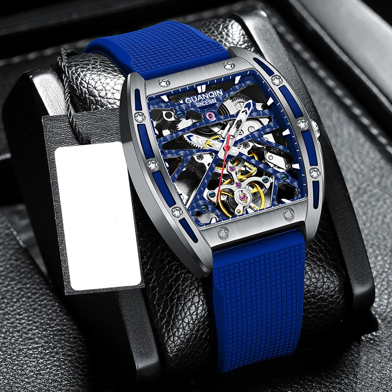 Мъжки часовник GUANQIN 2021 Най-добрата марка на Луксозни Мъжки Механични Ръчни Часовници, Автоматични Часовници За мъже, Водоустойчиви Часовници Montre Homme Изображение 4