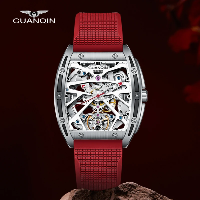 Мъжки часовник GUANQIN 2021 Най-добрата марка на Луксозни Мъжки Механични Ръчни Часовници, Автоматични Часовници За мъже, Водоустойчиви Часовници Montre Homme Изображение 5