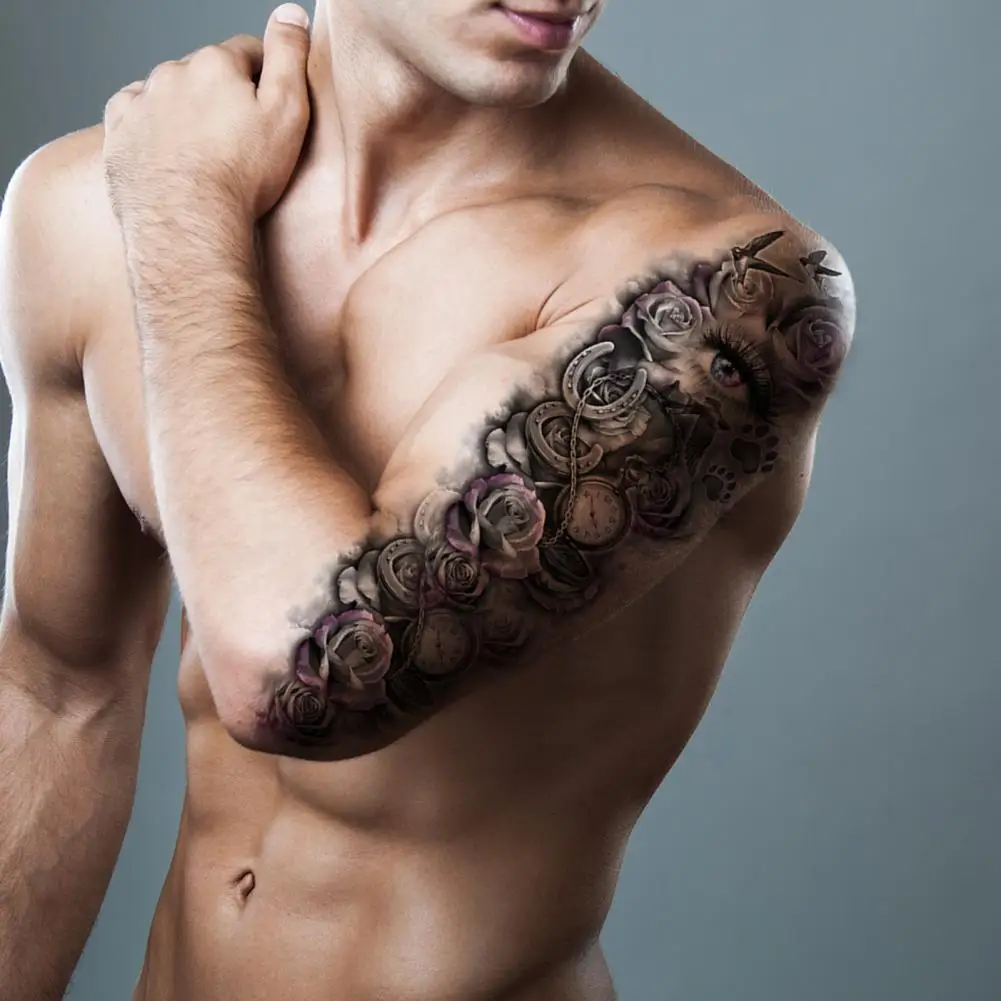 Водоустойчиви Аксесоари за временна татуировка на цялата ръка за боди арт Изображение 2