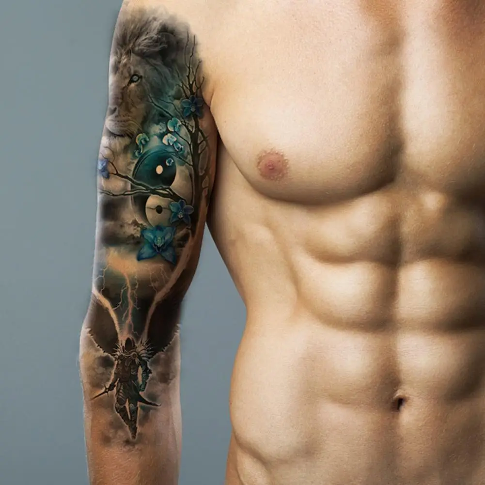Водоустойчиви Аксесоари за временна татуировка на цялата ръка за боди арт Изображение 4