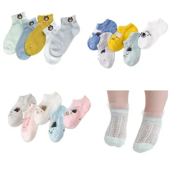 Чорапи за малки момичета Летни-тънки мрежести детски Кристални копринени чорапи с лед Детски летни мрежести чорапи за деца 2