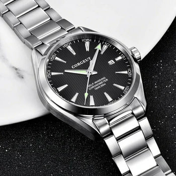 Ред 39 мм твърда бронз Cusn8 сапфир мъжки часовник за гмуркане япония Nh35 черен циферблат дата на 200 м водоустойчив кожена каишка Tandorio > Мъжки часовник / www.yorkshireclaims.co.uk 11