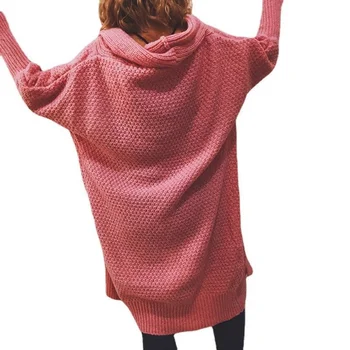 Ред Za за жените нов пролетно-есенен вязаный Butto Decorati свободен вязаный пуловер, палто ретро плътен цвят с V-образно деколте выдалбливают жилетка топ > Пуловер / www.yorkshireclaims.co.uk 11