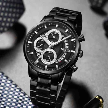 Ред Corgeut 40 мм топ луксозен мъжки хронограф кварцов часовник колан от неръждаема стомана светлинен многофункционален часовник синя повърхност > Мъжки часовник / www.yorkshireclaims.co.uk 11