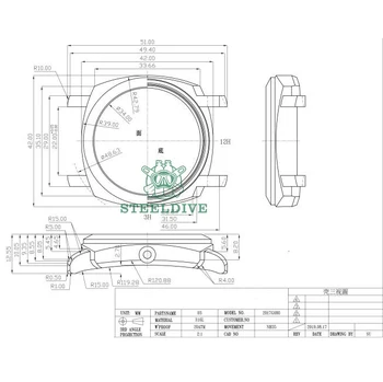 Ред Блигер 36 мм/39 мм черен циферблат сапфир кристал полированное япония Nh35 Miyota 8215 Pt5000 механизъм за самостоятелно ликвидация за мъже зелен светлинен > Мъжки часовник / www.yorkshireclaims.co.uk 11