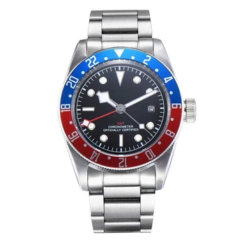 Обичай Лого Сапфир 10ATM Swim Луксозна марка Мъжки часовници светещи GMT Автоматично Военни Спортни Часовници с датата на Механичен часовник на китката 2