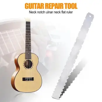 Инструменти за измерване на китара Лютье Измервателна Линийка За китара Състав за врата, С назъбени Директен Радиус на Ръба на Подрезка Китара Калибър F2Y4 1