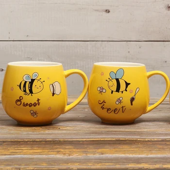 Ред Креативна мультяшная керамични самоличността на сладка чаша с капак, лъжица домакински мультяшная двойка кафеена чаша Shiba-ин куче чаша подарък напитка > Съдове за пиене / www.yorkshireclaims.co.uk 11