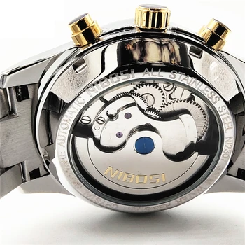 NIBOSI Най-добрата марка на Луксозни Мъжки часовник Автоматично Механични Ръчни Часовници Спортни Водоустойчив Автоматични Часовници Мъжки часовници Relogio Masculino 2