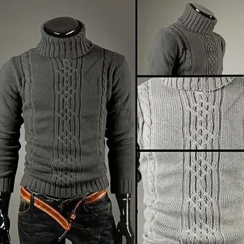 Мъжки Тънък Пуловер С Дълъг Ръкав Случайни Пуловер За Зимата Вязаный Пуловер X6360