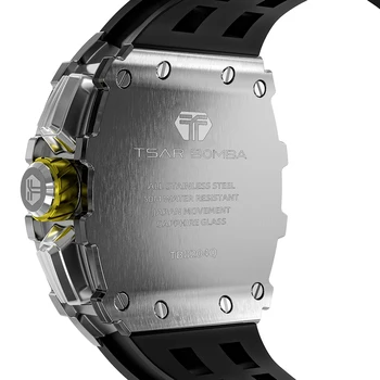 Мъжки часовник. ЦАР BOMBA 2021 Нови ръчни часовници луксозна марка TMI VK67 Кварцов механизъм Хронограф От неръждаема стомана Водоустойчив часовник 1