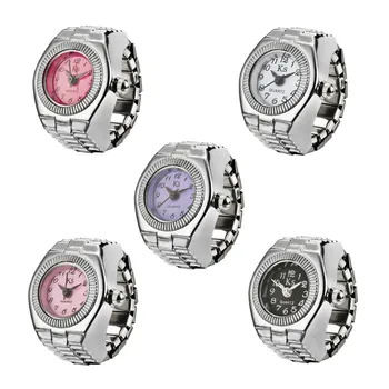 Vintage Пънк Гъвкави Еластични Кристални Пръстени за часа, за жени, мъже, Хип-хоп, Стръмни Пръстени часовници с пръсти, Чифт модни бижута 2