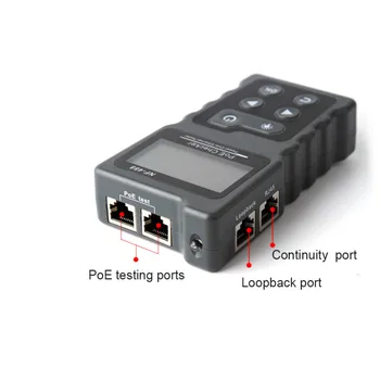 Noyafa LCD Тестер за Мрежови Кабел Lan Тест PoE Проверка на NF-488 Вграден Тестер за ток напрежение PoE С Проследяване на Ethernet Кабел
