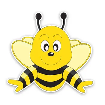 YJZT 13 см*12,2 СМ Пчелите летят PVC Стикер Стикер за автомобил 12-300926 1