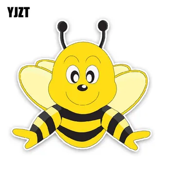 YJZT 13 см*12,2 СМ Пчелите летят PVC Стикер Стикер за автомобил 12-300926 2